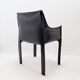 Set of 4 'Cab 413' chairs with armrests by Mario Bellini for Cassina - 1970s