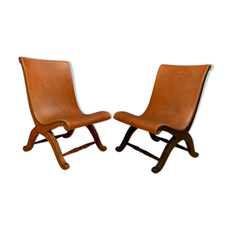 Paire de fauteuils de Pierre Lottier Valenti Espagne, années 1940