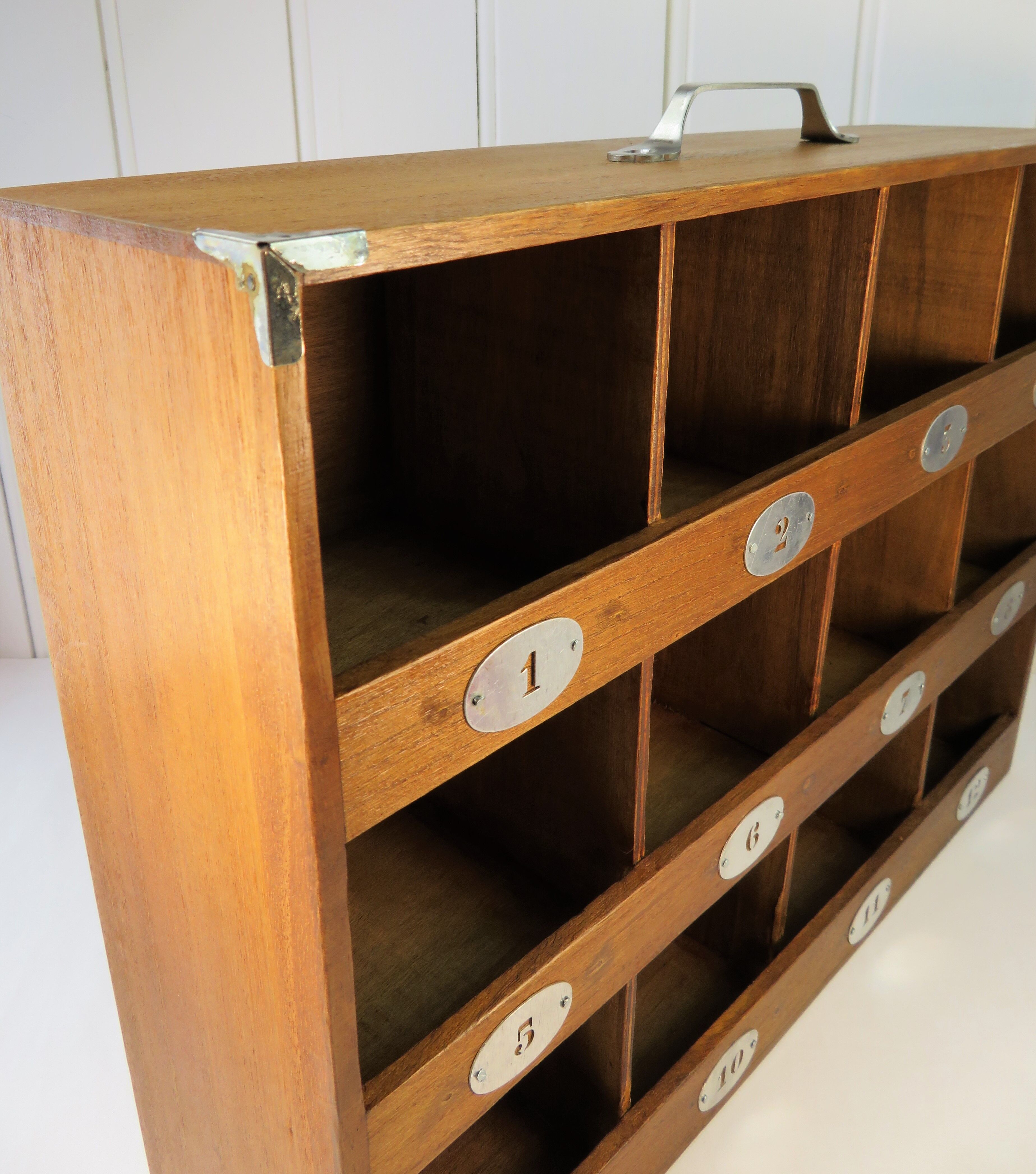 Cabinet with workshop lockers, restored / restyled hotel furniture style