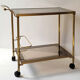 Belgo Chrom serving trolley in gold metal from the 60s/70s