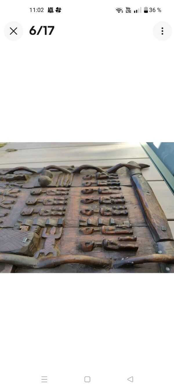 Porte de grenier à grain DOGON MALI sculpture Art Africain