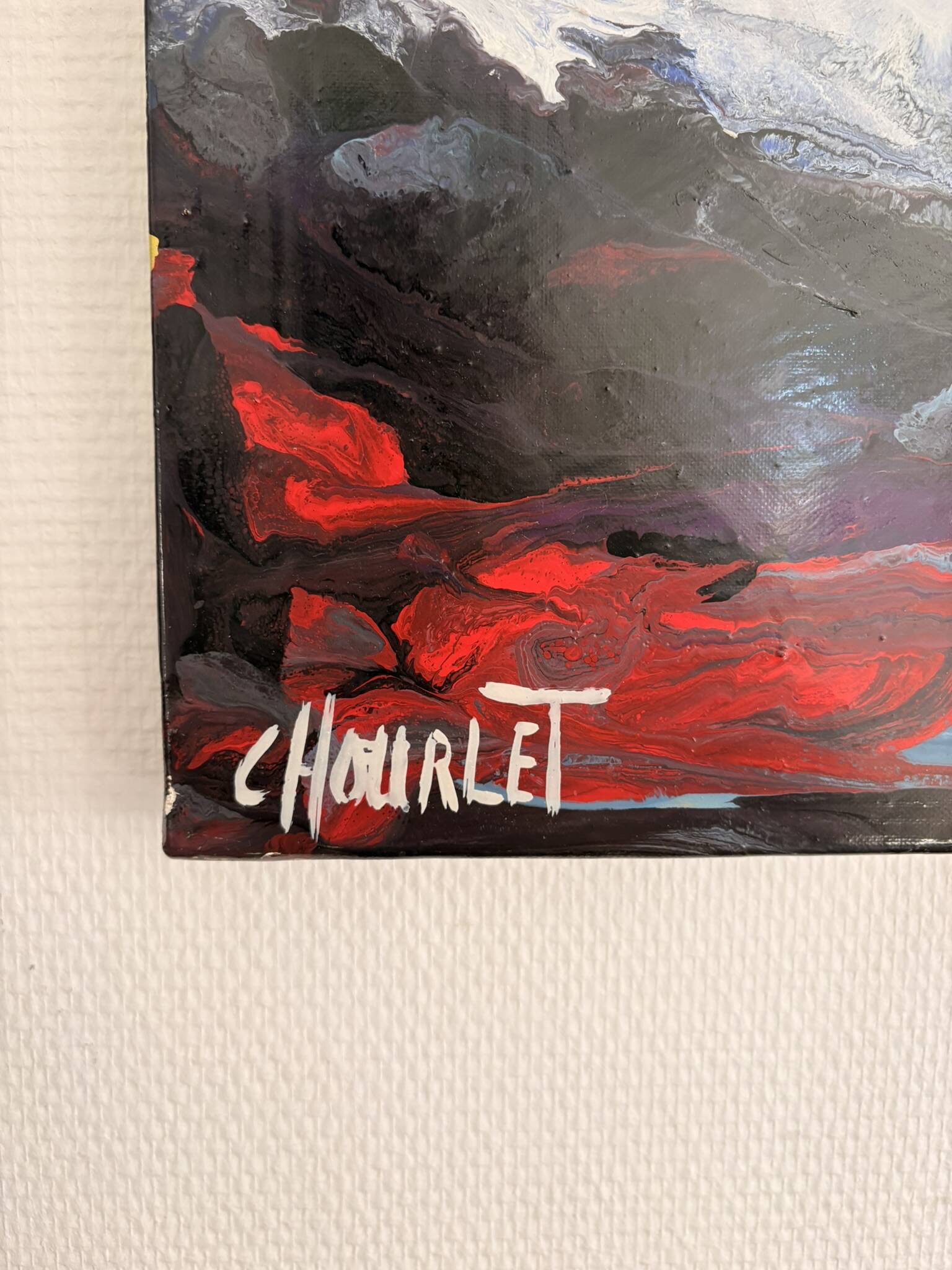 Ancien tableau, huile sur toile contemporaine Cécile Chourlet