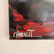 Old Oil Painting Canvas Cécile Chourlet Contemporary Modern