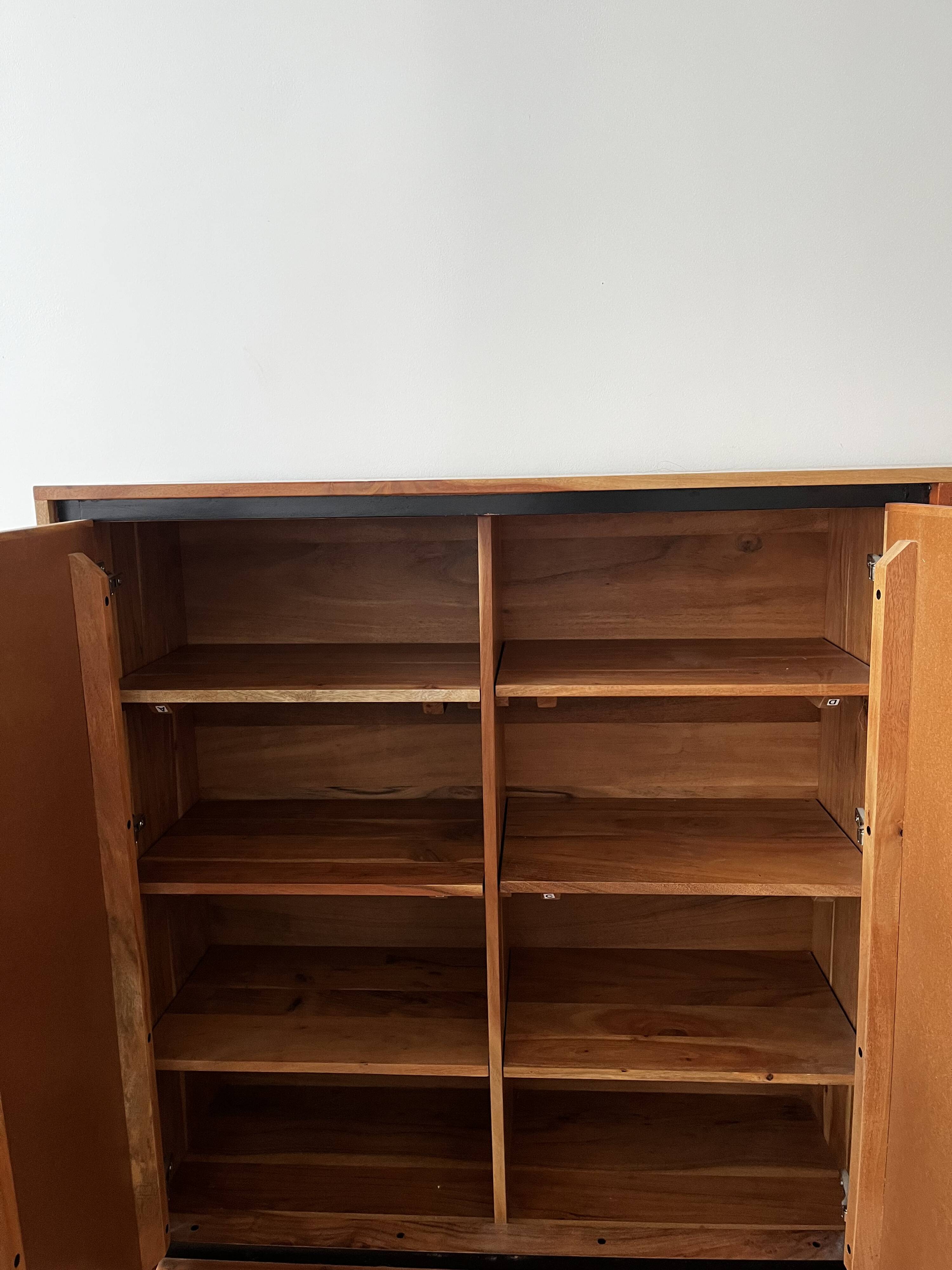 Acacia wood sideboard