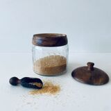 Old glass and wood candy maker