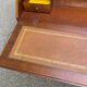 English solid wood donkey back writing desk, 20th century