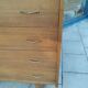 Old vintage chest of drawers with compass feet