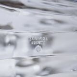 Set of 2 glass scallop shell bowls, Sovirel France