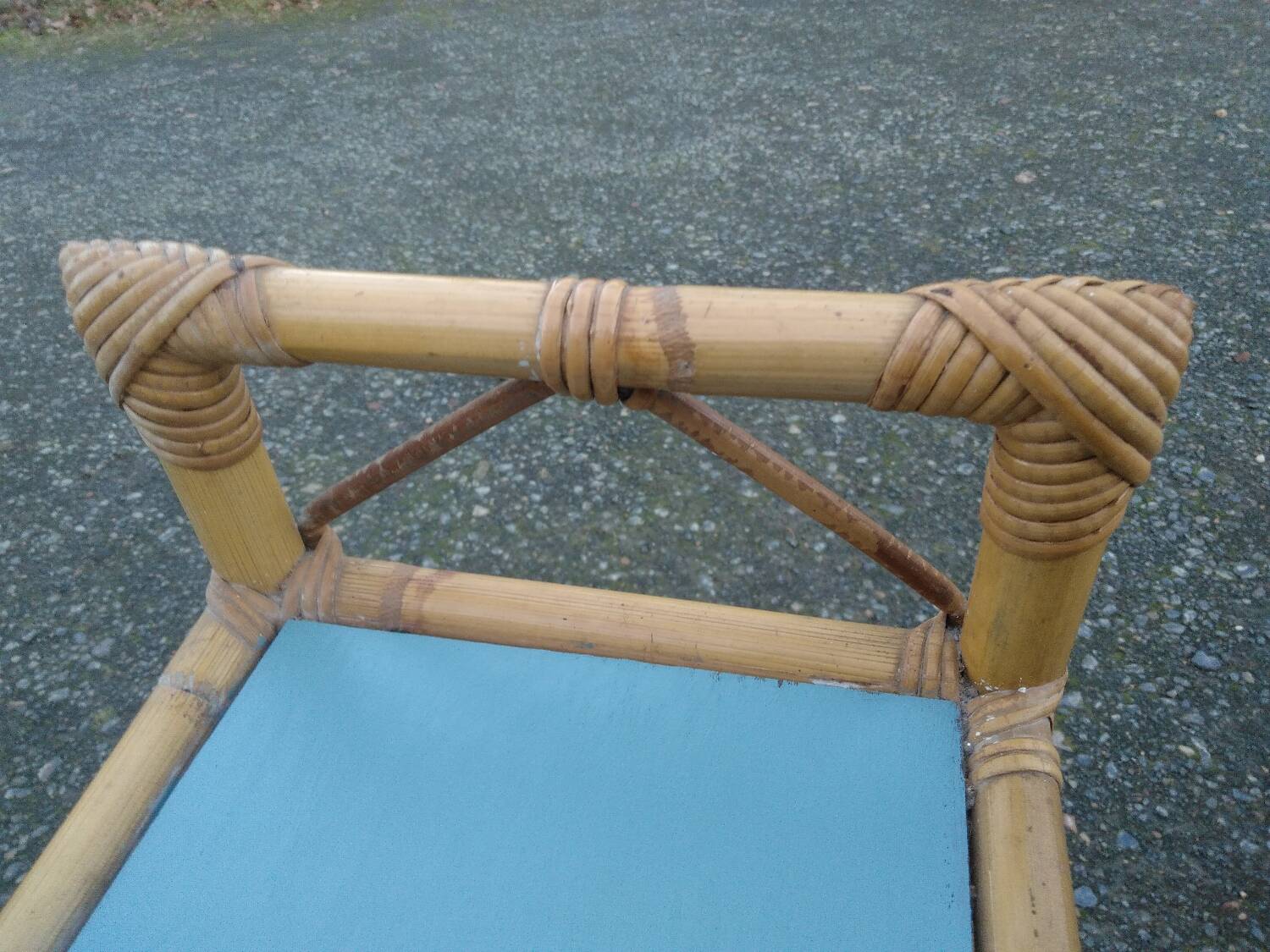 Vintage rattan shelf