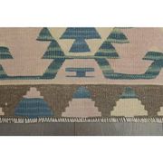1970s Vintage Turkish Oushak Handmade Wool Cotton Pink Runner Rug 93x176