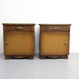 Set vintage nachtkastjes Jaren 70