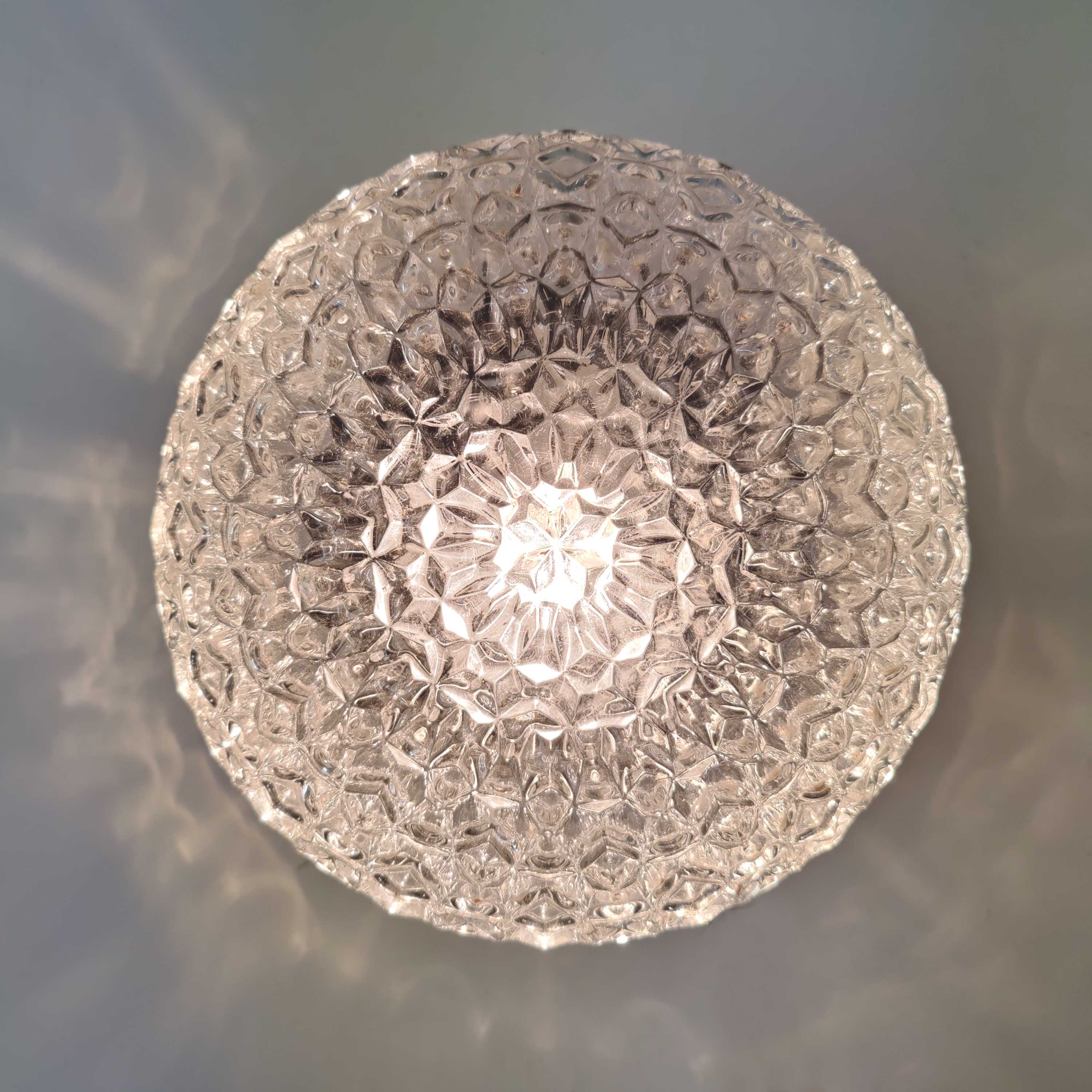 Cast glass ceiling lamp