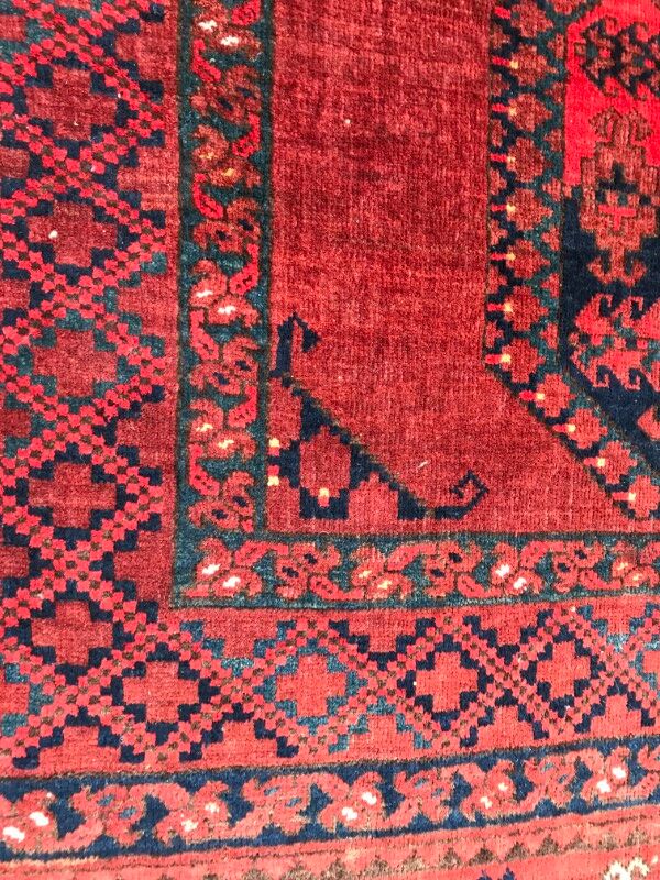 Large carpet former Turkmen afghan handmade 286 X 342 CM