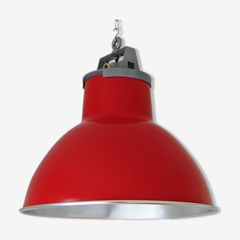 Lampe industrielle rouge courte
