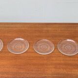 Vintage Finnish Glass Plates Solaris by Tapio Wirkkala for Iittala, Set of 5
