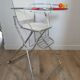Vintage chrome and plastic baby high chair