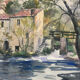 Watercolour landscape by Hourregue