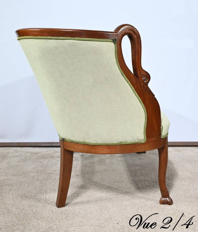 Small Mahogany Backsplash Daybed, Return from Egypt Style – Early 20th Century