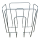 Postmodern magazine rack in grey metal, 1980s.