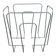 Postmodern magazine rack in grey metal, 1980s.