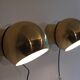 Pair of Scandinavian brass wall lamps 1970