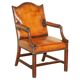 Fauteuil de bureau Gainsborough restauré cuir teint à la main