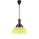 Enamelled aluminium ceiling lamp, brass, Italy, 1960s, Italian production.