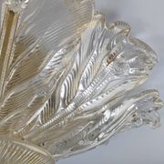 Barovier & Toso Foglia d’Oro Murano ceiling lamp, Italy, 1980s