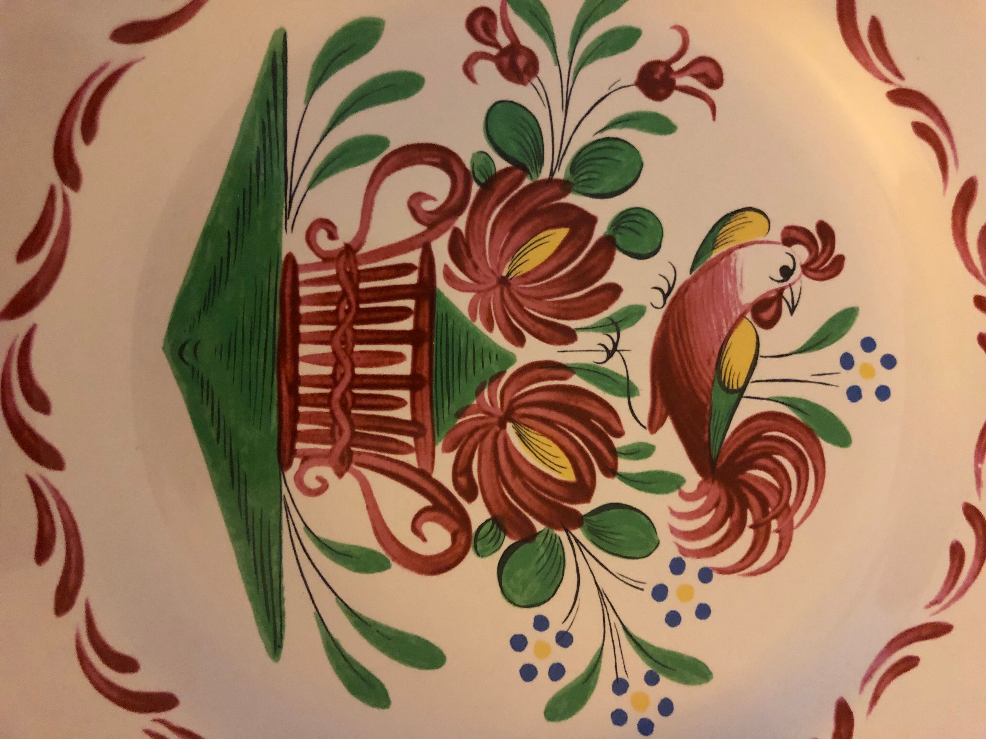 4 assiettes en faïence de Saint-Clément