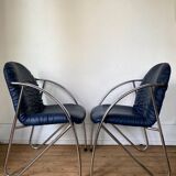 Souvignet chairs tubular chrome vintage modernist
