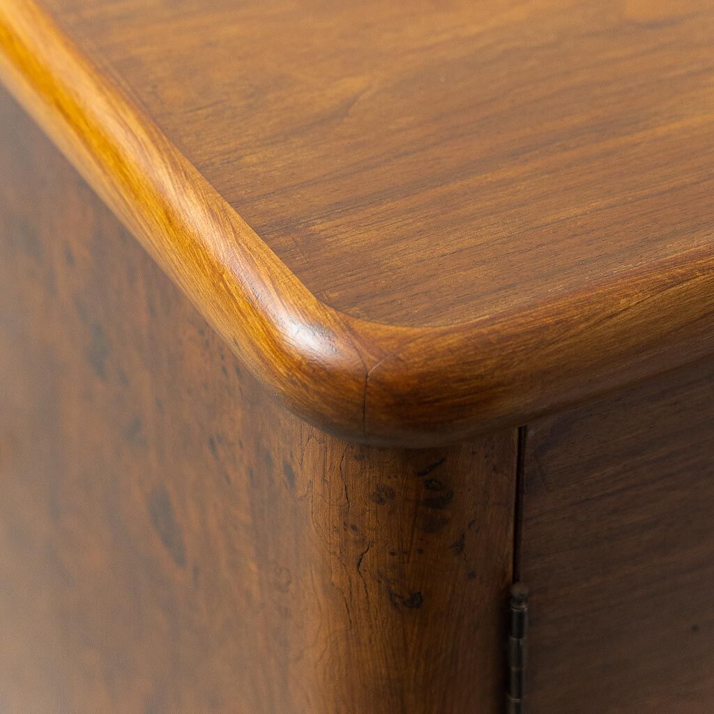 Vintage walnut burl sideboard with decorative inserts, 1940s