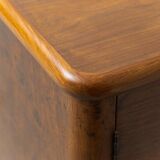 Vintage walnut burl sideboard with decorative inserts, 1940s