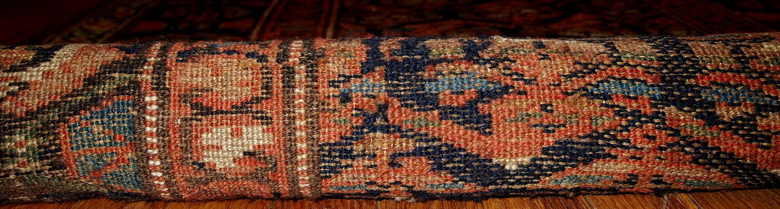 Handmade antique Persian Kurdish runner 100cm x 356cm 1900s