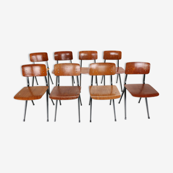 Ynske Kooistra for Marko S201 set of 8 chairs, 1950s, Holland