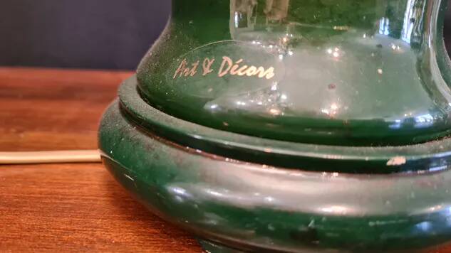Green lamp in Art Deco style