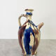 Carafe à l’huile multicolore vintage