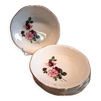 6 deep plates from Gien model "Chinon" in very good condition.