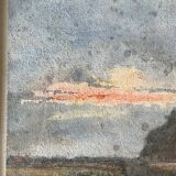 Old 19th century watercolor signed and dated