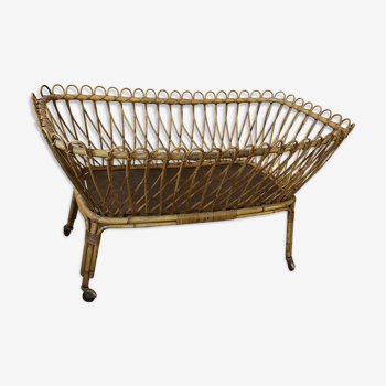 Vintage rattan bed