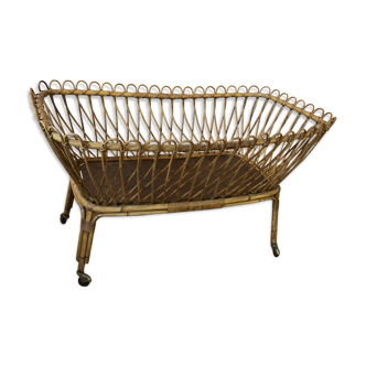 Vintage rattan bed