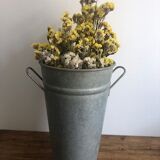 Zinc pot, florist vase