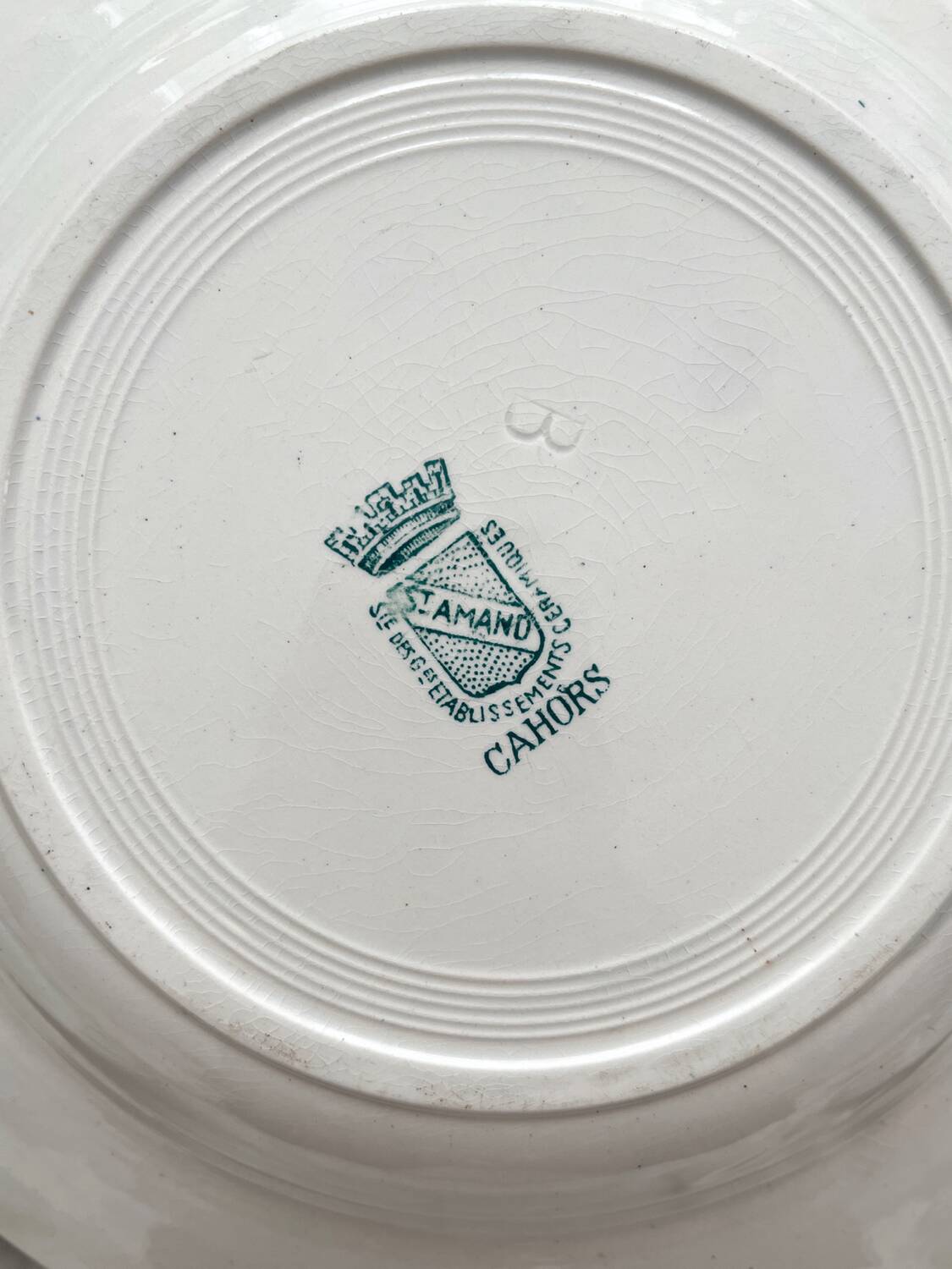 10 earthenware soup plates "Cahors" Saint Amand