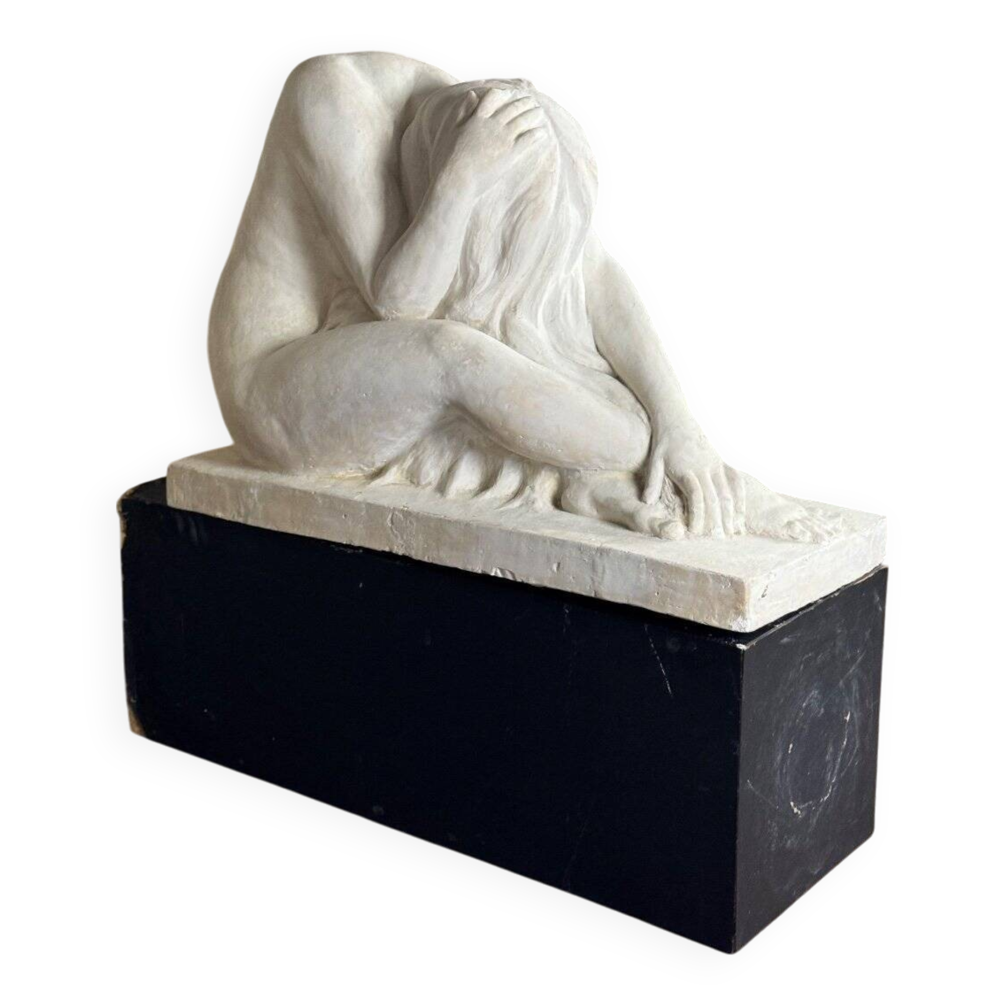 Large Workshop Plaster, Young Nude Woman, Signature on the Base
