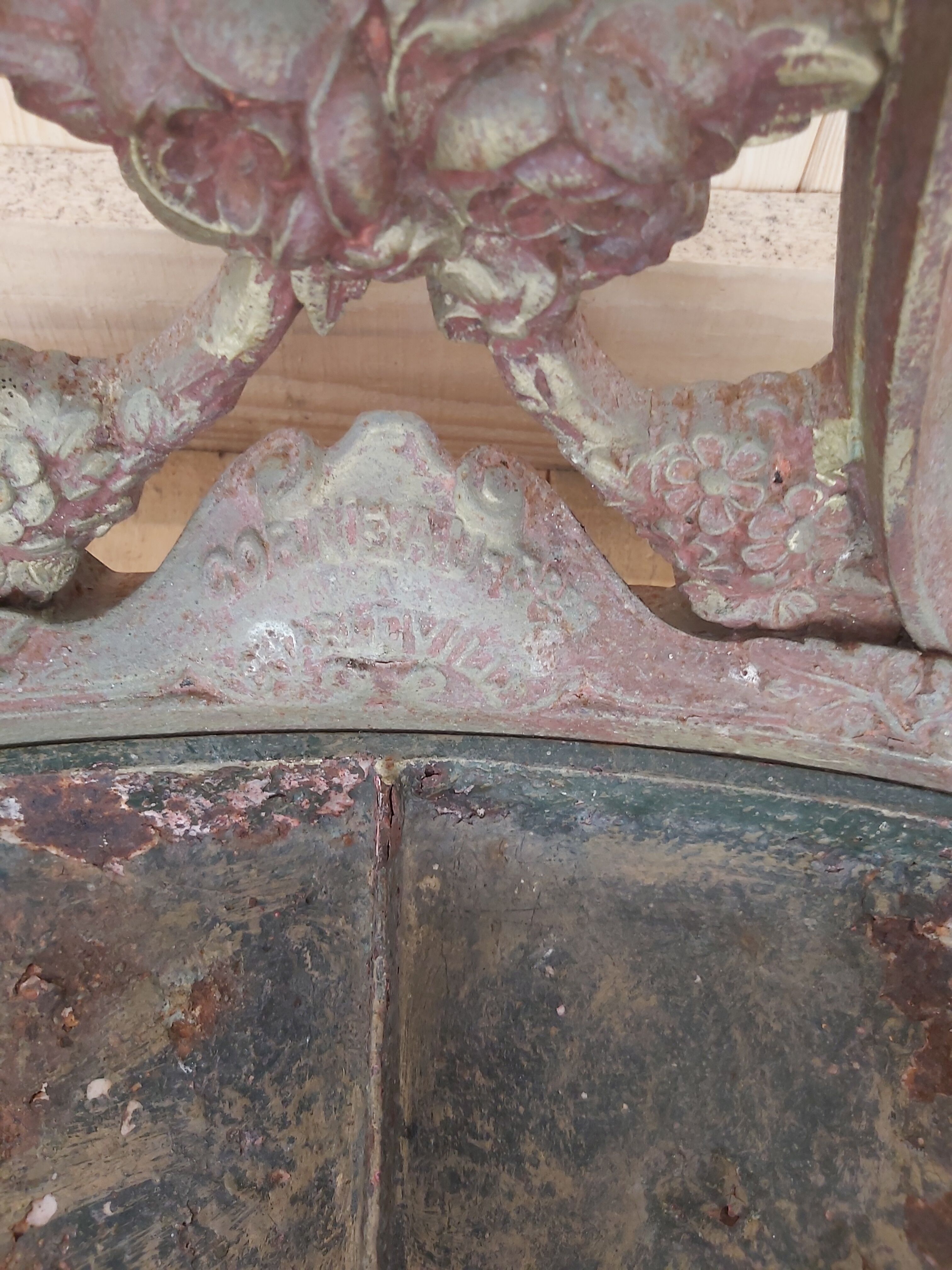Cast iron coat rack Corneau F Charleville XIX th