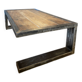 Wood and metal coffee table (artisan carpenter)