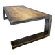 Wood and metal coffee table (artisan carpenter)