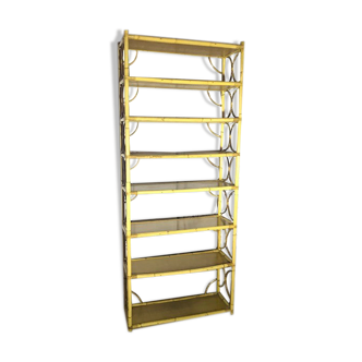 Rotin-bamboo shelf, vintage