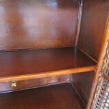 Support buffet bibus woven rattan 2 doors in caning - vintage 60s/70s