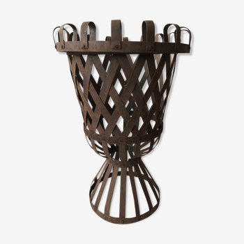 Cache pot Medici in wrought iron riveted Assembly