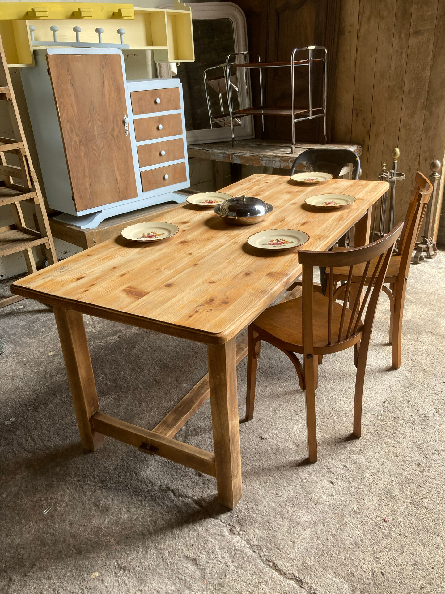 Table de ferme plateau brut 4-6 repas